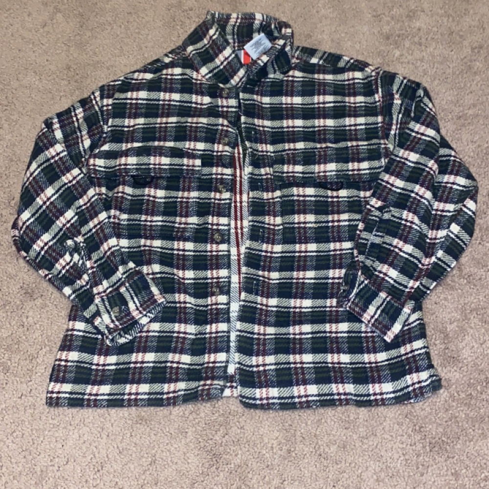 Plaid Button-Up Shirt